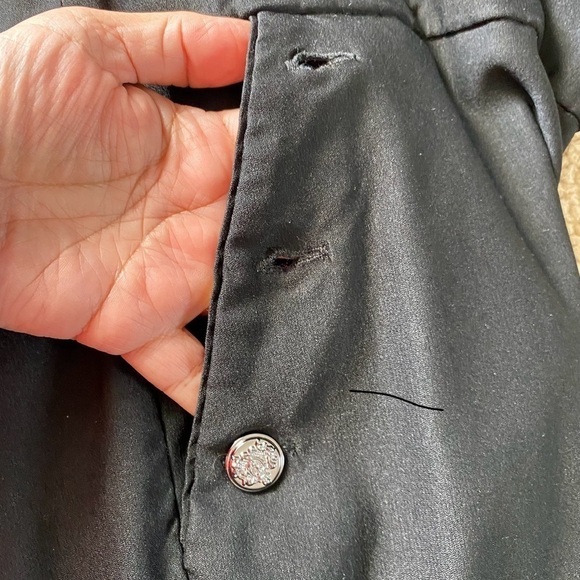 Counterparts Flat Front Black Pull-on Pants Buttons Elastic Waistband Size: XL - Picture 5 of 10